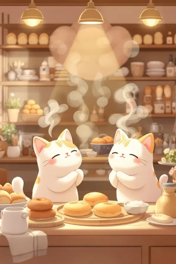 猫咪面包屋 - 好看视频香气治愈动漫封面
